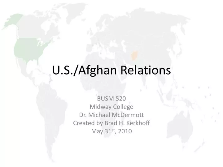 u s afghan relations