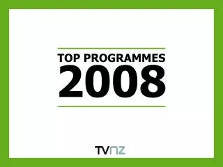 TOP PROGRAMMES 2008