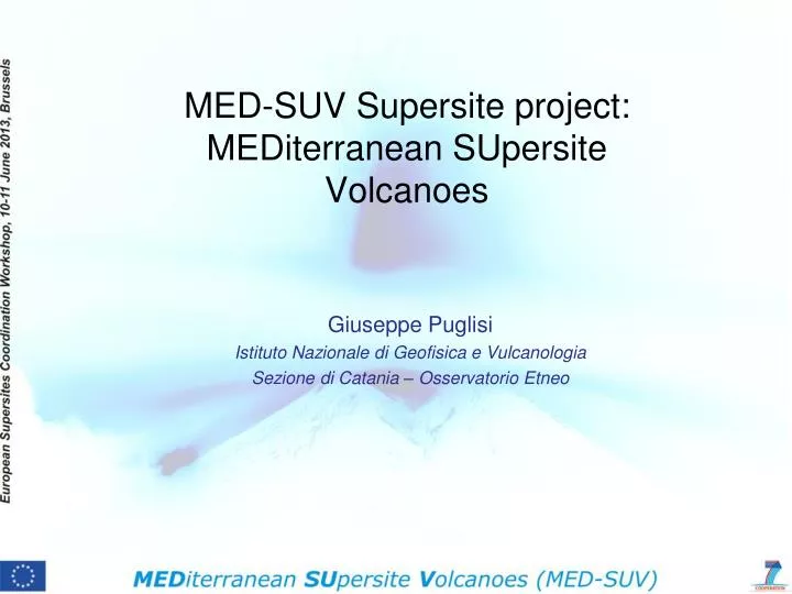 med suv supersite project mediterranean supersite volcanoes