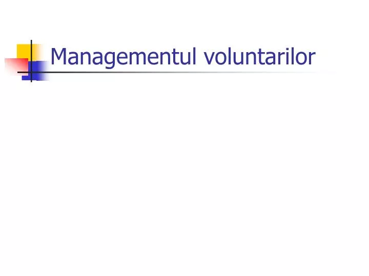 managementul voluntarilor