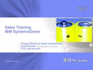 Sales Training IBM SystemsGreen