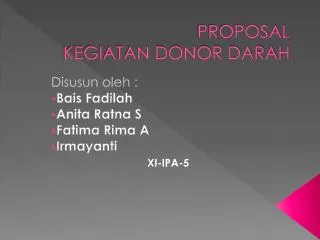 proposal kegiatan donor darah
