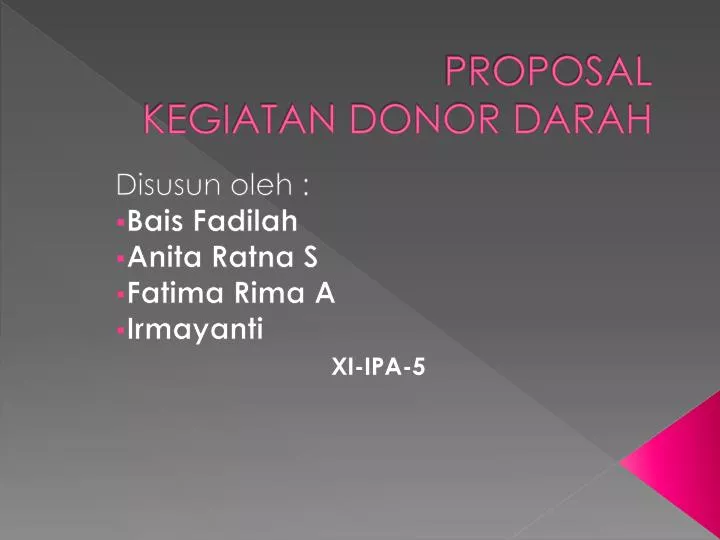 proposal kegiatan donor darah