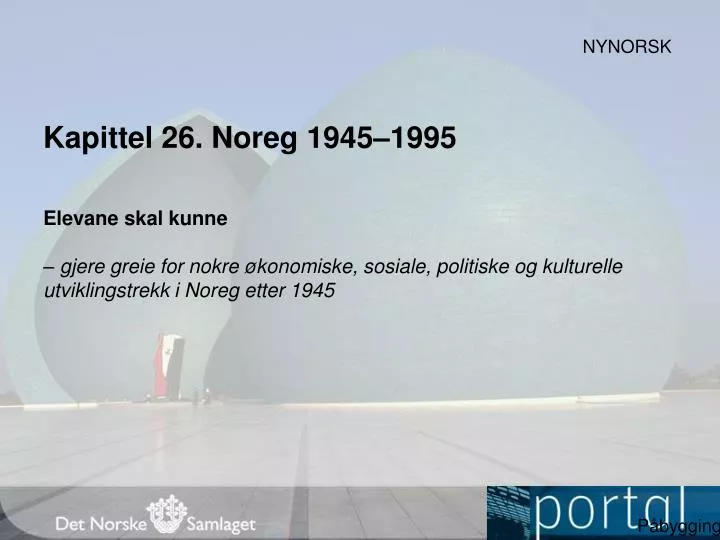 kapittel 26 noreg 1945 1995