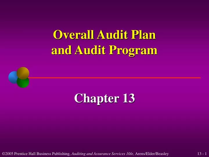 overall audit plan and audit program