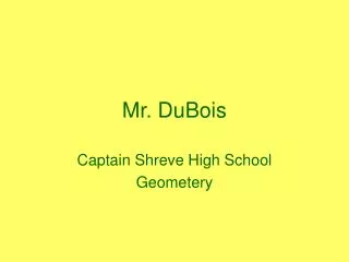 Mr. DuBois
