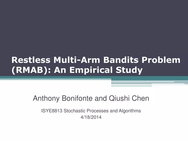 restless multi arm bandits problem rmab an empirical study