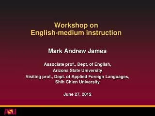 Workshop on English-medium instruction