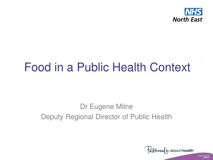 food in a public health context
