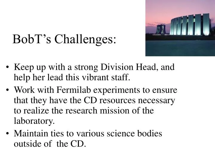 bobt s challenges