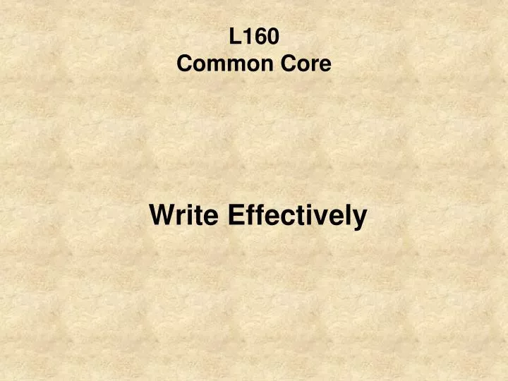write effectively