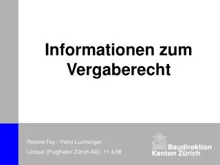 informationen zum vergaberecht