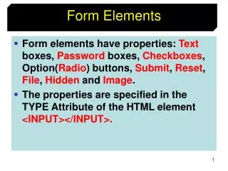 Form Elements