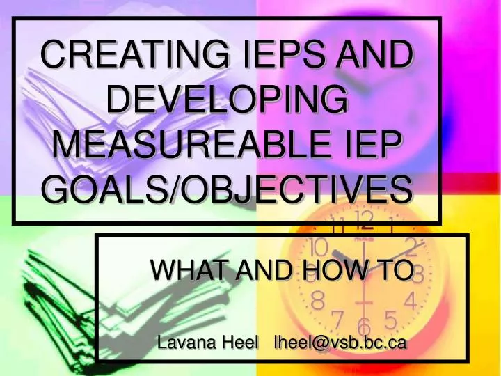 creating ieps and developing measureable iep goals objectives