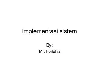 implementasi sistem