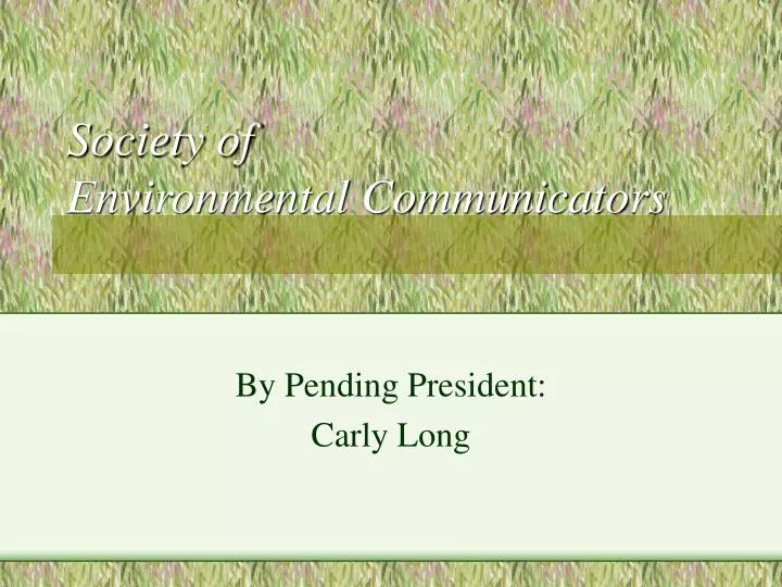 society of environmental communicators