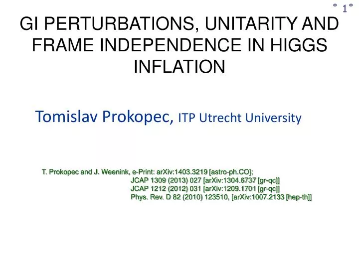 gi perturbations unitarity and frame independence in higgs inflation