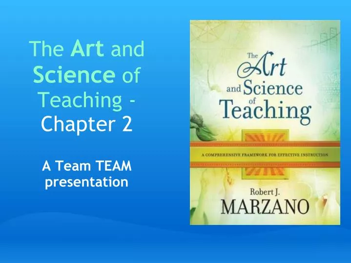 the art and science of teaching chapter 2