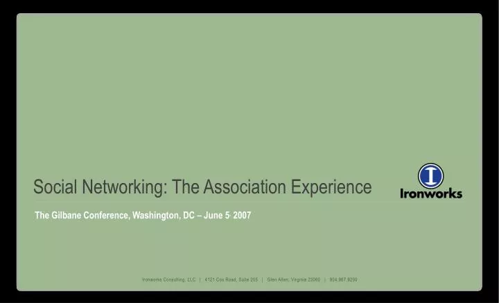 social networking the association experience