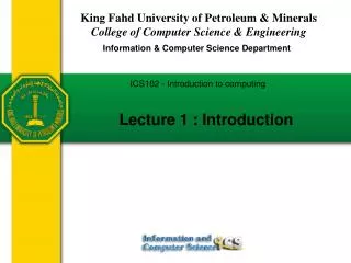 King Fahd University of Petroleum &amp; Minerals College of Computer Science &amp; Engineering