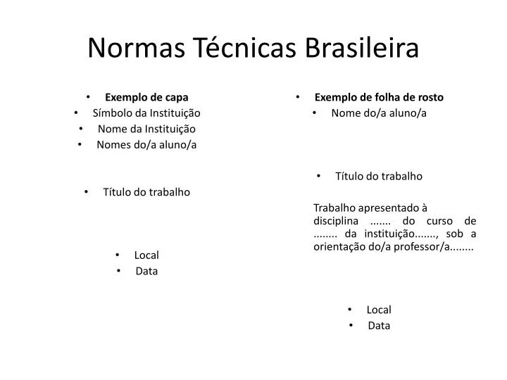 normas t cnicas brasileira