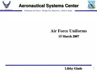 Air Force Uniforms 15 March 2007