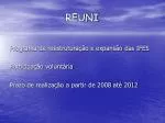 REUNI - slide 1