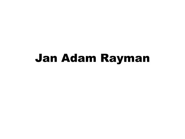 jan adam rayman