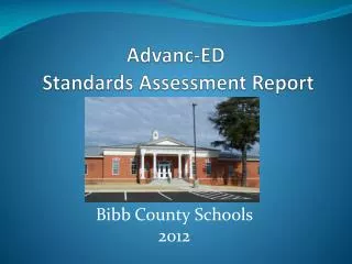 Advanc -ED Standards Assessment Report