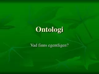 ontologi