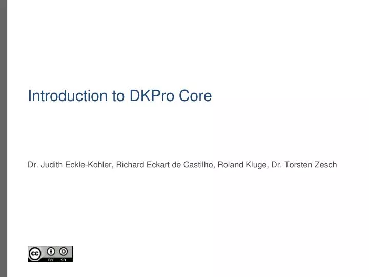 introduction to dkpro core