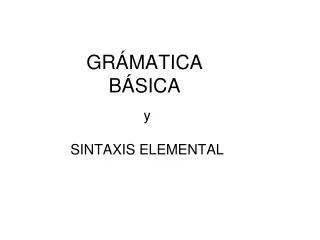 gr matica b sica