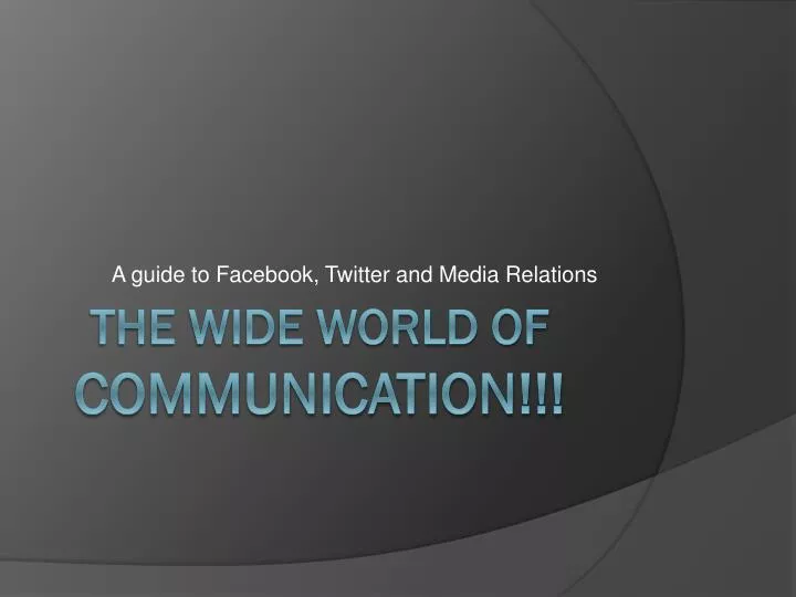 a guide to facebook twitter and media relations
