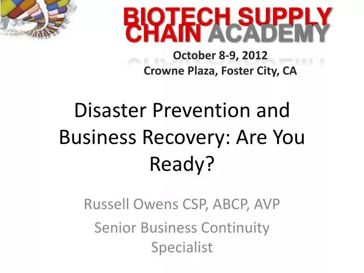 disaster prevention and business recovery are you ready