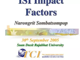 isi impact factors