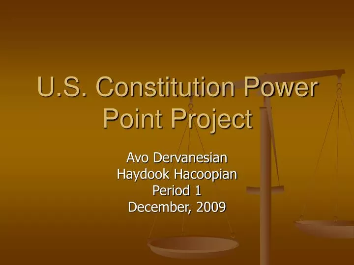 u s constitution power point project