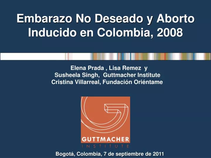 embarazo no deseado y aborto inducido en colombia 2008