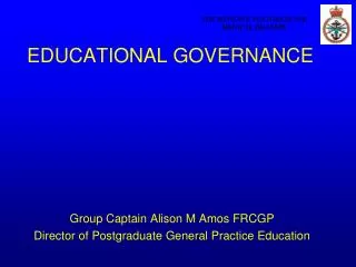 EDUCATIONAL GOVERNANCE