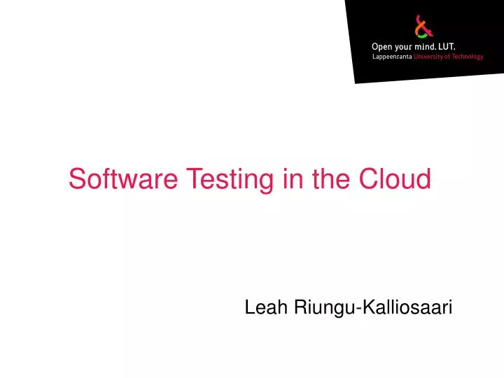 software testing in the cloud