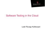 Software Testing in the Cloud - slide 1