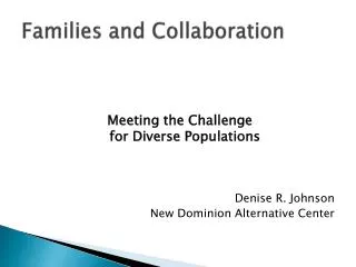 Families and Collaboration