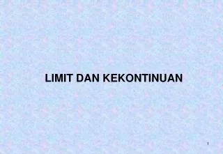 limit dan kekontinuan