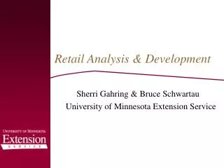 Retail Analysis &amp; Development