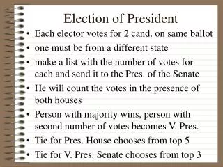 Election of President
