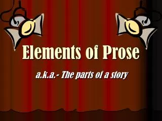 Elements of Prose