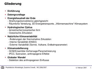 gliederung