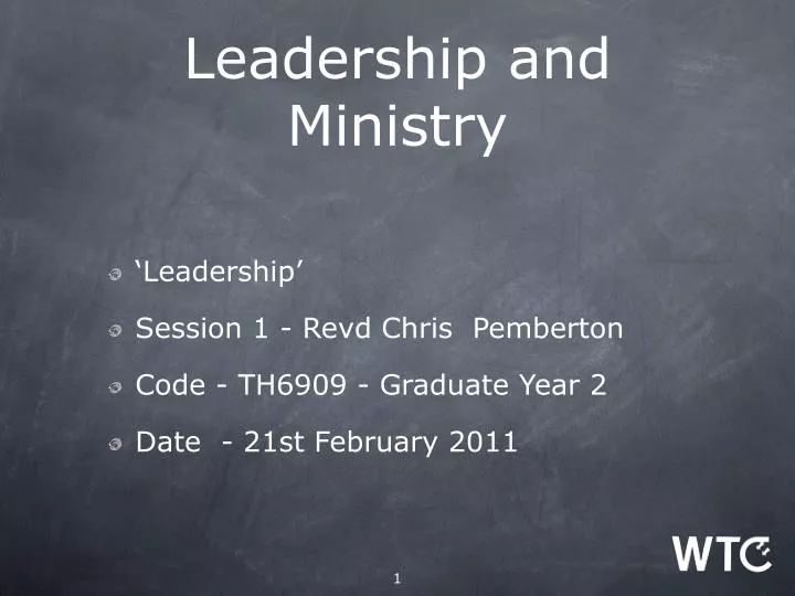 leadership and ministry