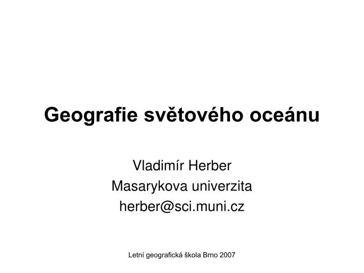 geografie sv tov ho oce nu