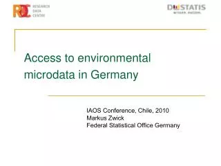 Access to environmental microdata in Germany