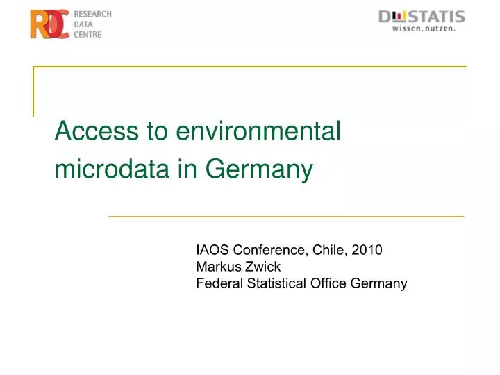 access to environmental microdata in germany